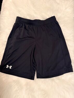 Under Armour Black Performance Gym Shorts with White Logo